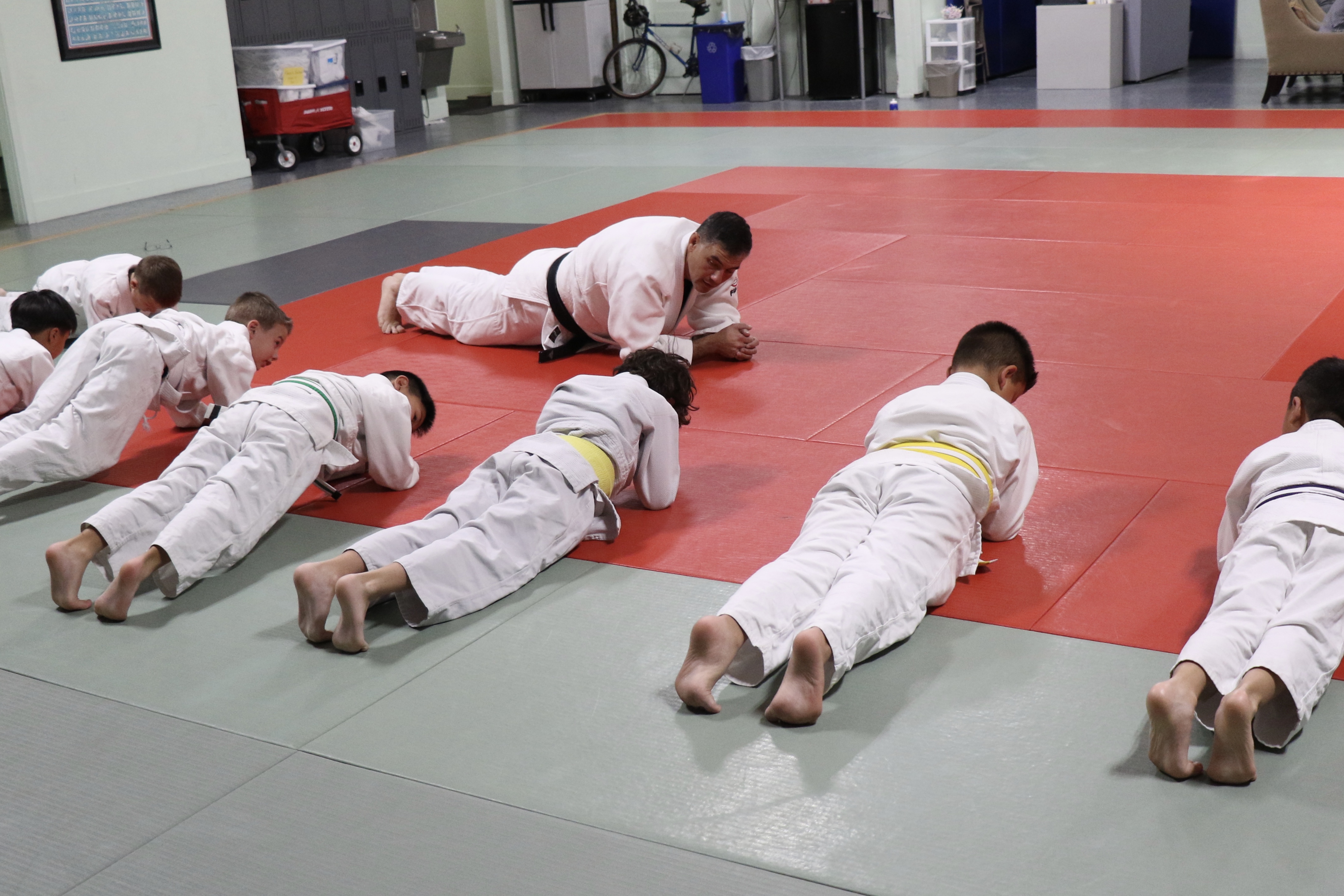 Students planking